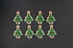 Schokoaufleger Weihnachtsbaum, 8 Stk., 55x75 Mm