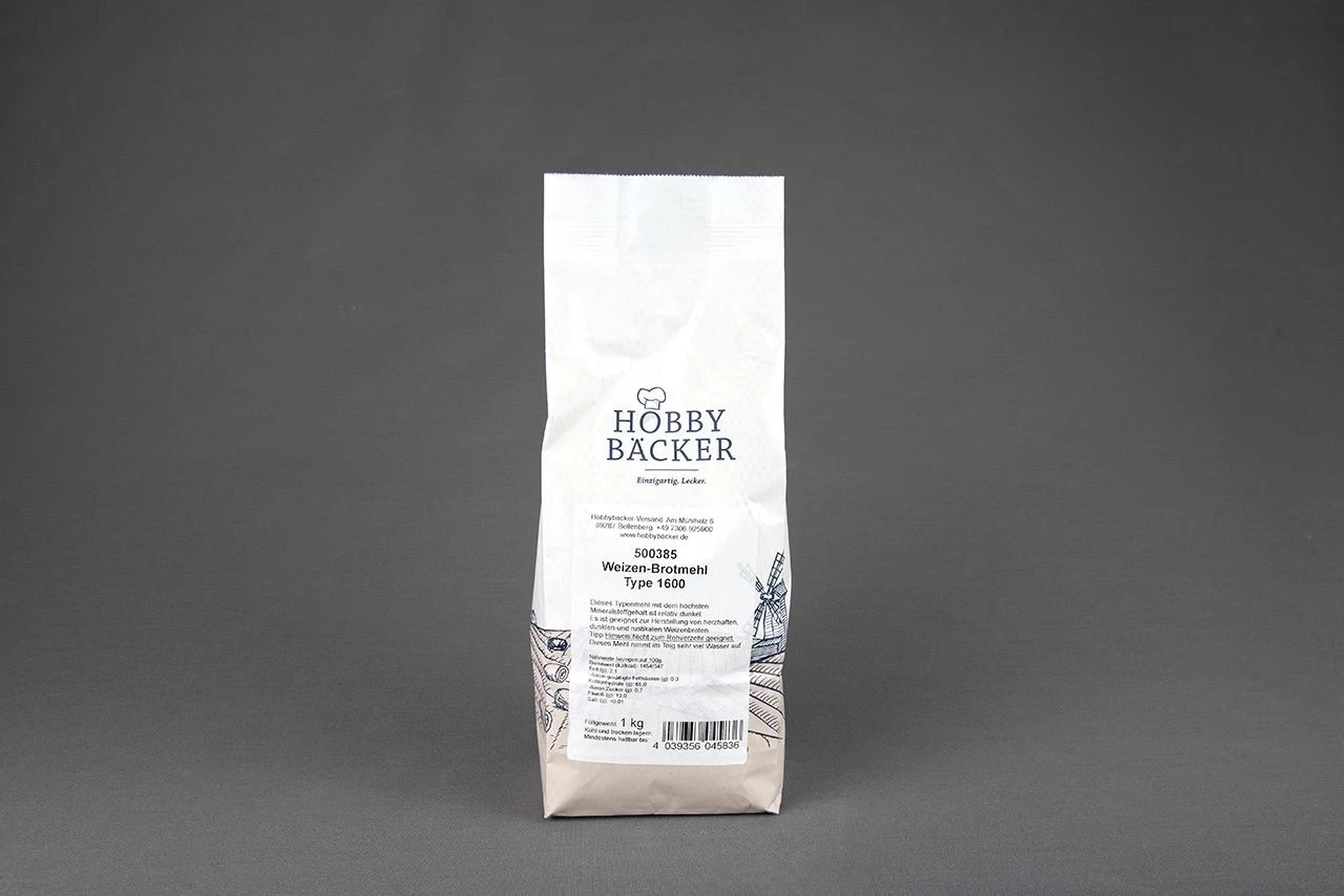 Weizen-Brotmehl Ganz Dunkel Type 1600 1kg 1 Weizen-Brotmehl Ganz Dunkel Type 1600 1kg