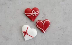 Zuckerherzen, Rot Und Weiß, 16 Stück