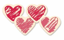 Schokoaufleger Herz, Weiße Schokolade, 24 St.