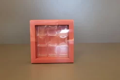 Pralinenschachtel Mittel, Dunkelrot, 133x133x30 Mm