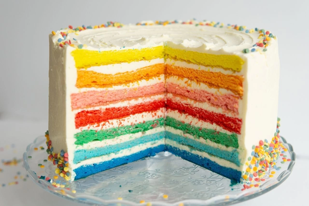 Backset: Regenbogentorte 1 Backset: Regenbogentorte