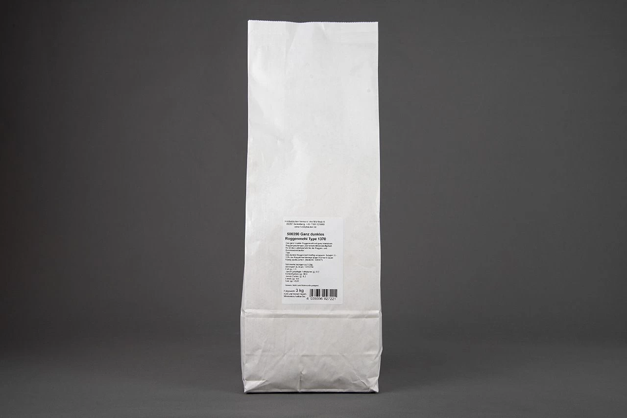 Roggenmehl Ganz Dunkel Type 1370 3kg 2 Roggenmehl Ganz Dunkel Type 1370 3kg - Image 2