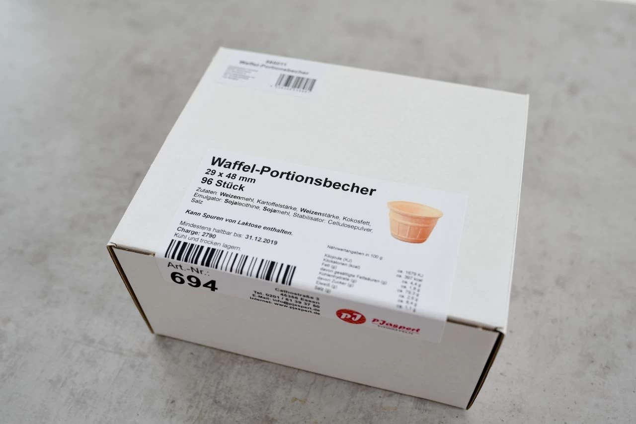 Waffel-Portionsbecher 96 Stück, 2,9 X 4,8 Cm 2 Waffel-Portionsbecher 96 Stück, 2,9 X 4,8 Cm - Image 2