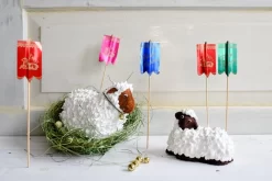 Fahne Und Glöckchen Fürs Osterlamm Je 5 Stück