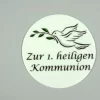 Kommunion-Aufleger -Friedenstaube- Ø 10 Cm Aus Zucker