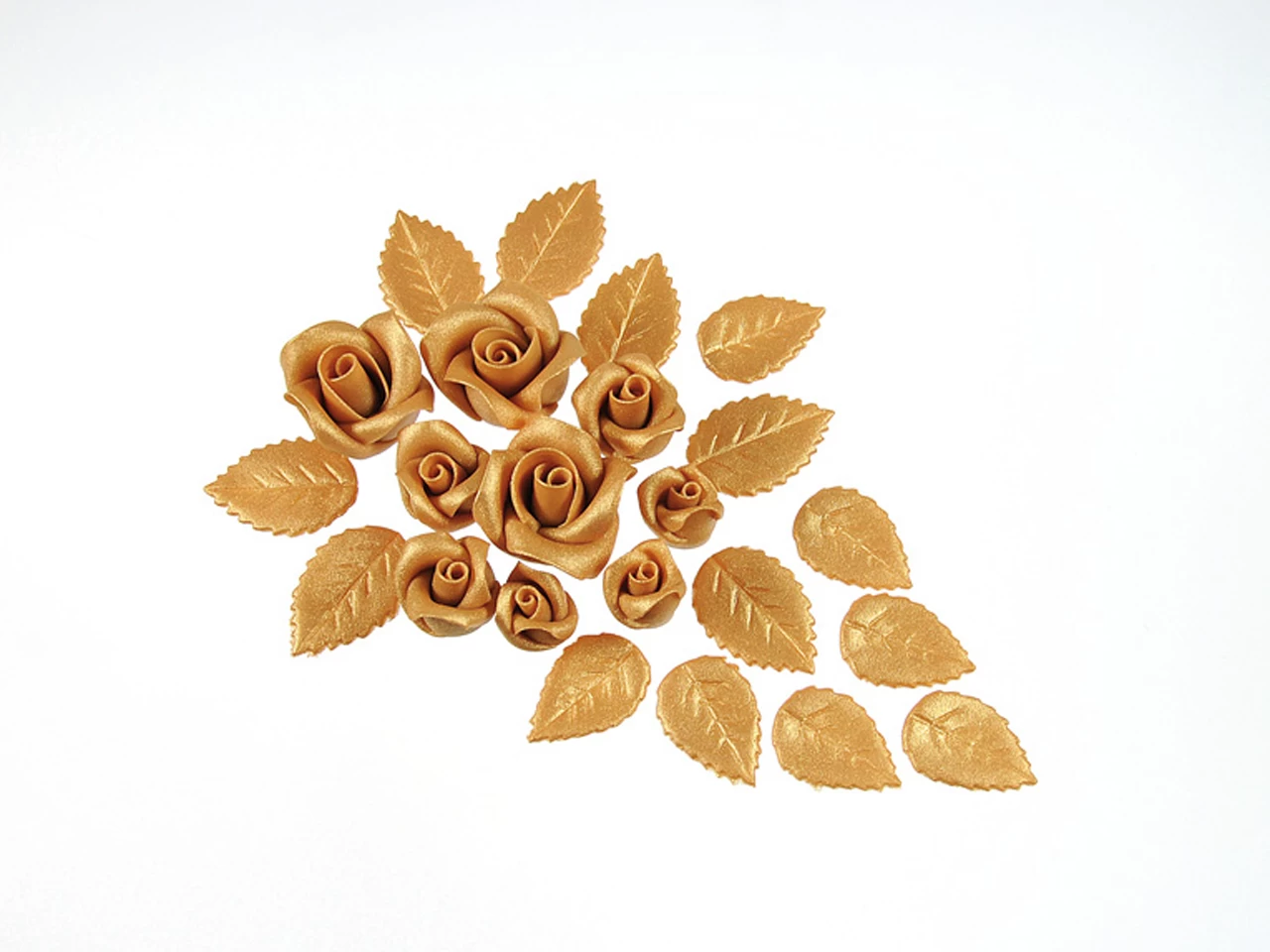 Rosenset Gold Aus Marzipan 23 Tlg.