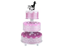 Hochzeitstortenständer - ALU - 3 Etagen -Hobbybäcker b01341
