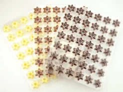 9 Folien Hohlkörper Stern Weiß -Hobbybäcker b02612