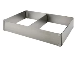 Backrahmen Mit Einteiler, B 18,5 Bis 34 Cm X L 27,5 Bis 52,5 Cm X H 5 Cm, Edelstahl