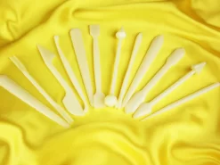 Marzipan-Modellierbesteck, 12-teiliges Set, Weiß, PVC