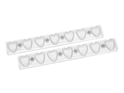 Schokoladen-Magnetform: Erdbeere, Kunststoff & Edelstahl, 7 Mulden á 23 X 23 X 35 Mm -Hobbybäcker b12892