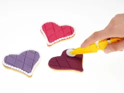 Modellierrädchen Mit 3 Aufsätzen, Gelb-Weiß 6 Modellierrädchen Mit 3 Aufsätzen, Gelb-Weiß -Hobbybäcker b15322