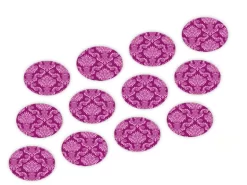 Cupcake Buttons: Barock, Fondant, Lila, 12 Stück á 3 Cm