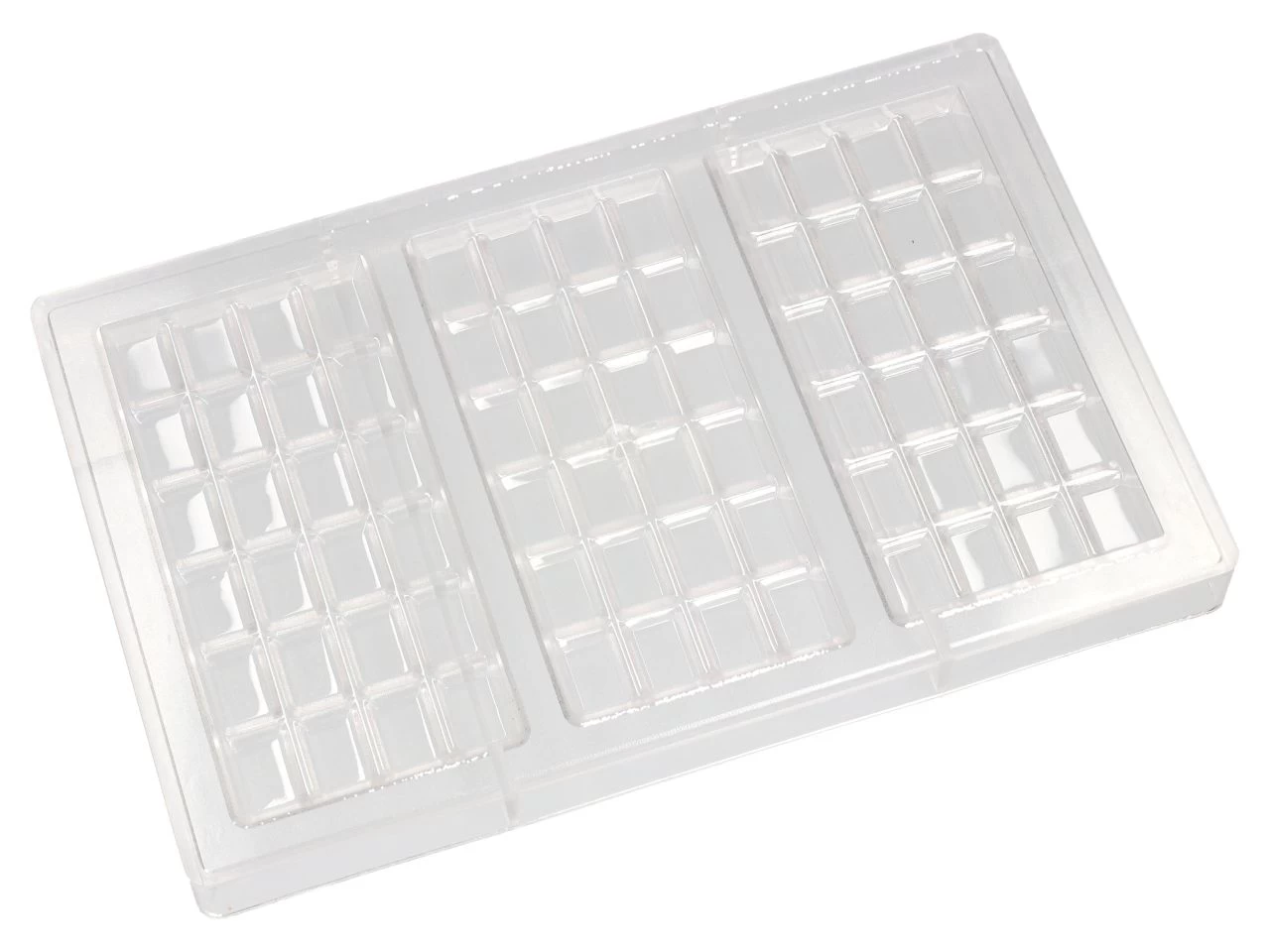 Schokoladenform: Tafel, Kunststoff, Farblos, 3 Mulden á 144 X 70 X 8 Mm 2 Schokoladenform: Tafel, Kunststoff, Farblos, 3 Mulden á 144 X 70 X 8 Mm - Image 2