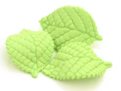 Zuckerdekor Blätter, 45 Mm, Hellgrün, 10 Stück