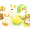 3D-Zuckerfiguren Ostertiere, 7 Bunte Designs á 30 X 15 X 7 Mm