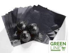 Alu-Wickelfolie, Aluminium, Schwarz, 50 Stück á 8 X 8 Cm