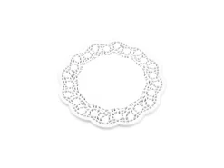 Tortenspitze, Rund, Weiß, 100 Stück á 24 Cm