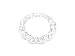 Tortenspitze, Rund, Weiß, 100 Stück á 26 Cm