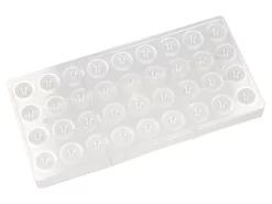 Schokoladenform: Hohlkugel, Kunststoff, Transparent, 36 Mulden á 20 Mm -Hobbybäcker b23731