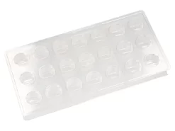 Schokoladenform: Modern, Kunststoff, Transparent, 21 Mulden á 26 X 20 Mm -Hobbybäcker b23801