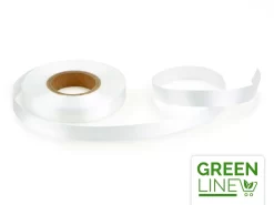 Satinband: Weiß, Polyester, 30 Meter á 14 Mm, GREENLINE