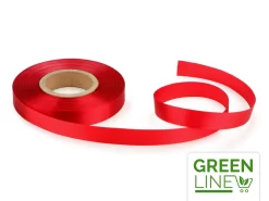 Satinband: Rot, Polyester, 30 Meter á 14 Mm, GREENLINE