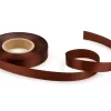 Satinband: Schokobraun, Polyester, 30 Meter á 14 Mm