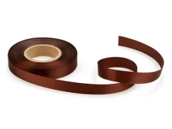Satinband: Schokobraun, Polyester, 30 Meter á 14 Mm