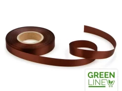 Satinband: Schokobraun, Polyester, 30 Meter á 14 Mm, GREENLINE