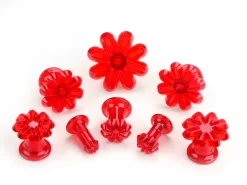 Ausstecher-Set: Sonnenhut/Blume, Kunststoff, 8er-Set, Verschiedene Größen