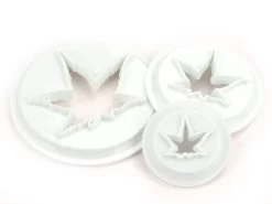 Ausstecher-Set: Ahorn/Hanf, Kunststoff, 3 Größen, 2, 3, 5 Cm