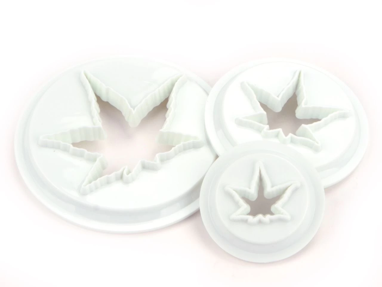 Ausstecher-Set: Ahorn/Hanf, Kunststoff, 3 Größen, 2, 3, 5 Cm 1 Ausstecher-Set: Ahorn/Hanf, Kunststoff, 3 Größen, 2, 3, 5 Cm