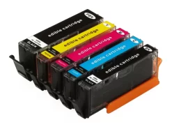 Lebensmittelfarb-Patronen-Set: PGI-550BK & CLI-551BK-C-M-Y, Für Canon, 4 X Schmal, 1 X Breit