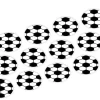 Cupcake Buttons: Fußball, Fondant, Schwarz, Weiß, 12 Stück á 3 Cm
