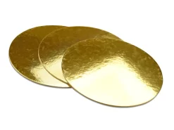 Cakeboard: Golden Plates, Goldglänzend, 3 Stück á 30 Cm, 2,5 Mm