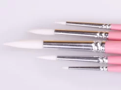 Rundpinsel-Set, Rosa, 5-teilig (Gr. 1, 2, 4, 6, 9) -Hobbybäcker b38591