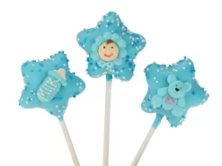 Cake Pop Former, Kunststoff, Weiß-Lila, 3 Aufsätze (Blume, Stern, Herz) -Hobbybäcker b39842