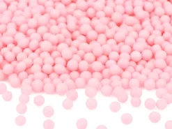 Weiche Zuckerperlen, Glimmer-Rosa, 5 Mm, 100 G