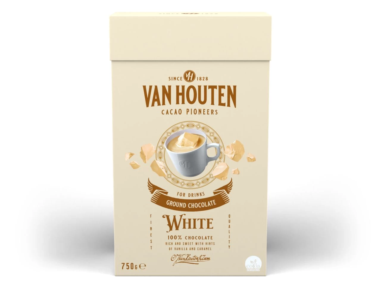 Callebaut Van Houten Trinkschokolade Weiß 750g 1 Callebaut Van Houten Trinkschokolade Weiß 750g