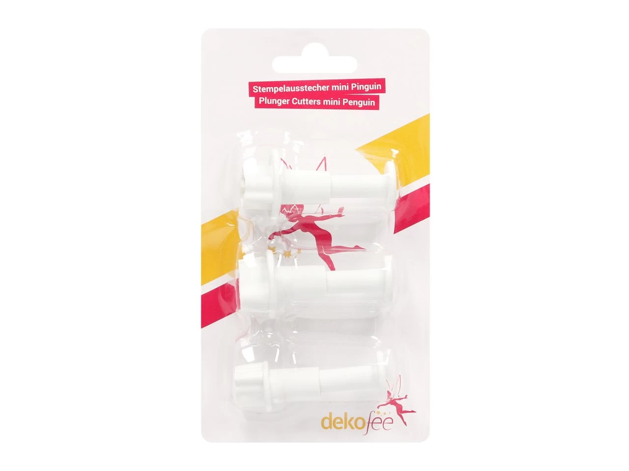 DEKOFEE Mini-Ausstecher-Set Mit Stempel: Pinguine, Kunststoff, Weiß, 3er-Set 2 DEKOFEE Mini-Ausstecher-Set Mit Stempel: Pinguine, Kunststoff, Weiß, 3er-Set - Image 2