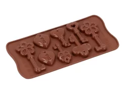 Silikomart Silikon-Pralinenform Schokoladen-Schlüssel -Hobbybäcker b63500