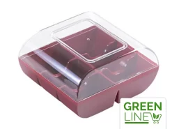 Silikomart Macarons-Verpackung: Ruby, Kunststoff, Rubinrot & Transparent, Für 6 Macarons, 9,9 X 9,4 X 5,3 Cm