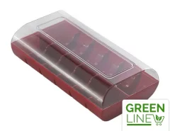 Silikomart Macarons-Verpackung: Ruby, Kunststoff, Rubinrot & Transparent, Für 12 Macarons, 18,4 X 9,4 X 5,3 Cm
