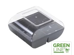 Silikomart Macarons-Verpackung: Schwarz, Kunststoff, Schwarz & Transparent, Für 6 Macarons, 9,9 X 9,4 X 5,3 Cm