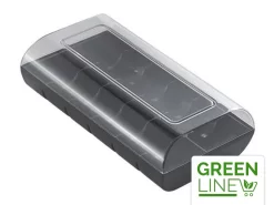 Silikomart Macarons-Verpackung: Schwarz, Kunststoff, Schwarz & Transparent, Für 12 Macarons, 18,4 X 9,4 X 5,3 Cm