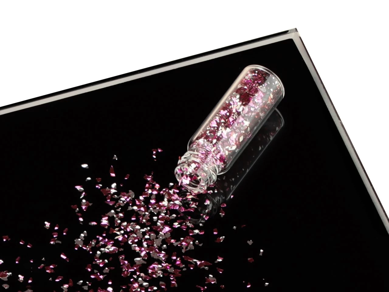 Mini-Flacon Flitter Silber-Violett, Grob, Essbares Echtsilber, Ca. 0,25 G 1 Mini-Flacon Flitter Silber-Violett, Grob, Essbares Echtsilber, Ca. 0,25 G