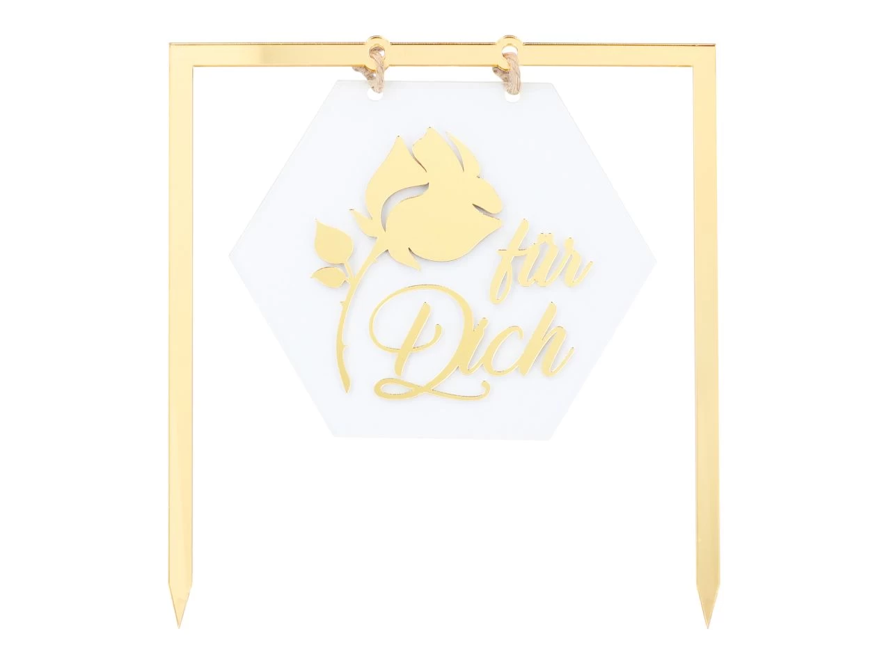 Cake Topper: Für Dich, Glänzendes Gold, 17,6 X 16 Cm 2 Cake Topper: Für Dich, Glänzendes Gold, 17,6 X 16 Cm - Image 2