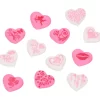 Zuckerdekor Motivherzen, 12 Designs, Pink & Weiß, 24 Stück á 27 X 25 X 5,5 Mm